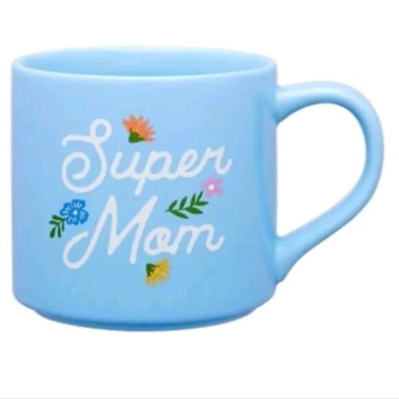 'Super Mom' 16 oz Blue Mug - Picture 1 of 3
